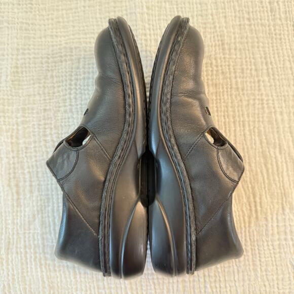 Finn Comfort Mary Jane Shoes Size 39 Black Leather Cut Out Buckle Germany - Picture 3 of 11